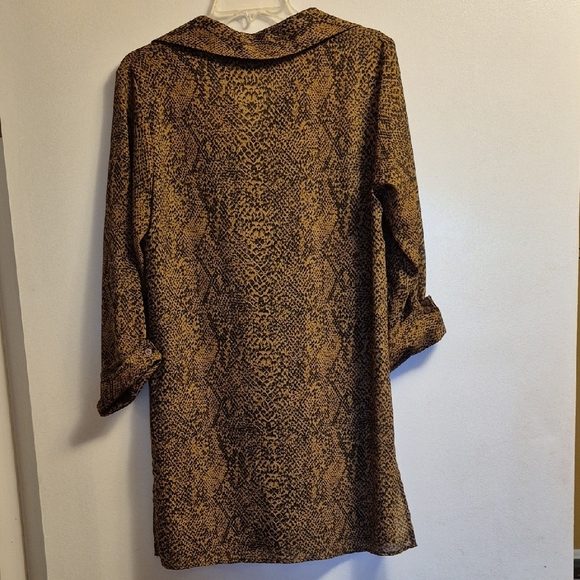 Investments Brown Snake Print Dress - Picture 6 of 9